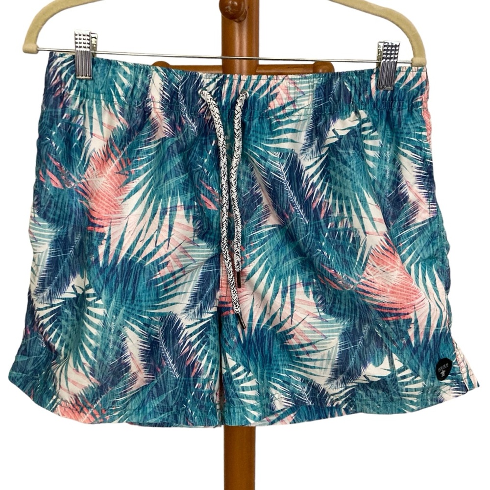 MOLOKAI SURF CO. MENS TROPICAL SWIMMING TRUNKS, MEDIUM